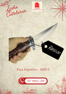 Faca Esportiva Taue A051-3 Cabo Em Madeira E Metal (30,5cm)