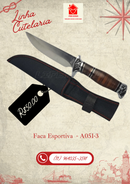 Faca Esportiva Taue A051-3 Cabo Em Madeira E Metal (30,5cm)