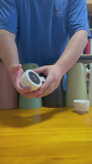 Garrafa Térmica de 1L Plástico com Cabo de Madeira e Termômetro Quente e Frio