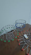 Fruteira Cesta Ovos Multiuso Retrátil Articulada Dobrável de Metal