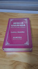 Bíblia Sagrada Jumbo ARC Capa Luxo C/ Harpa - Pink