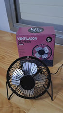 Mini Ventilador de Mesa USB 13cm em Metal Koya