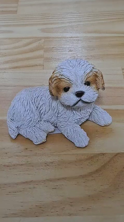 Enfeite de Resina Shih Tzu Deitado